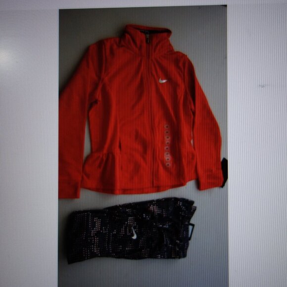 Nike Peplum-Hem Jacket & Dot Leggings 2 Pc Set Girls 6X Cool Gray $48 - Picture 5 of 6